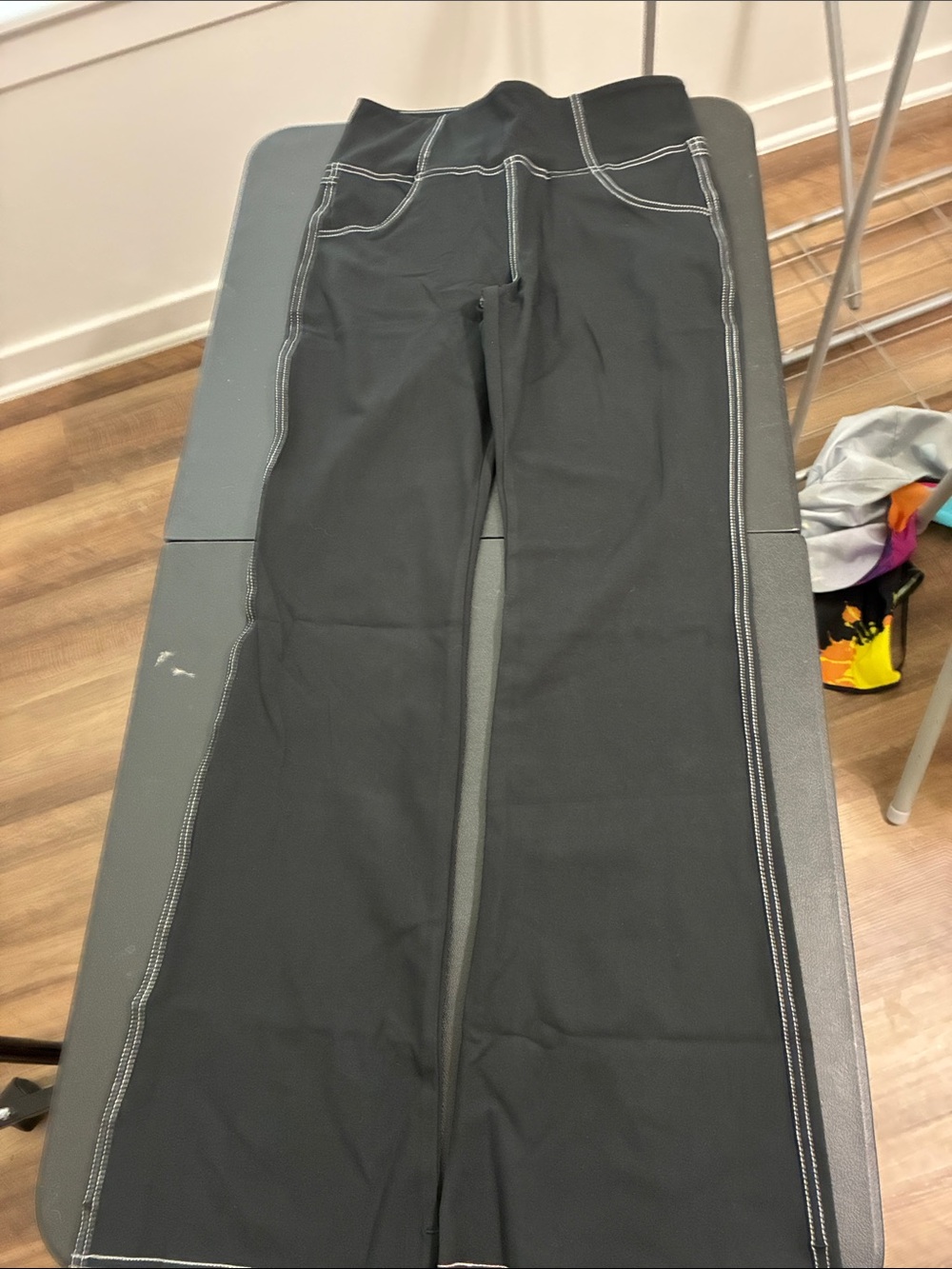 NWT Vooveeya Black Boot Cut Leggings with 4 pockets, Tummy Control High Waisted